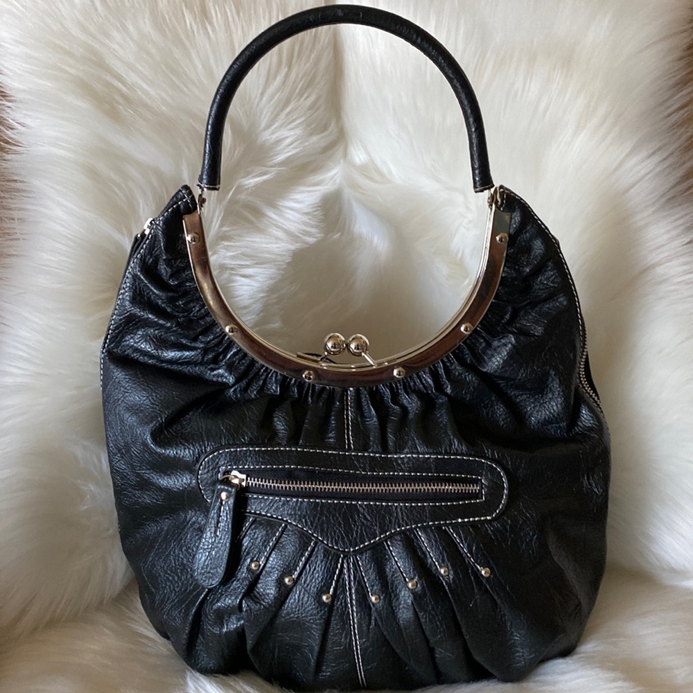 Kiss-Lock Black Medium Handbag